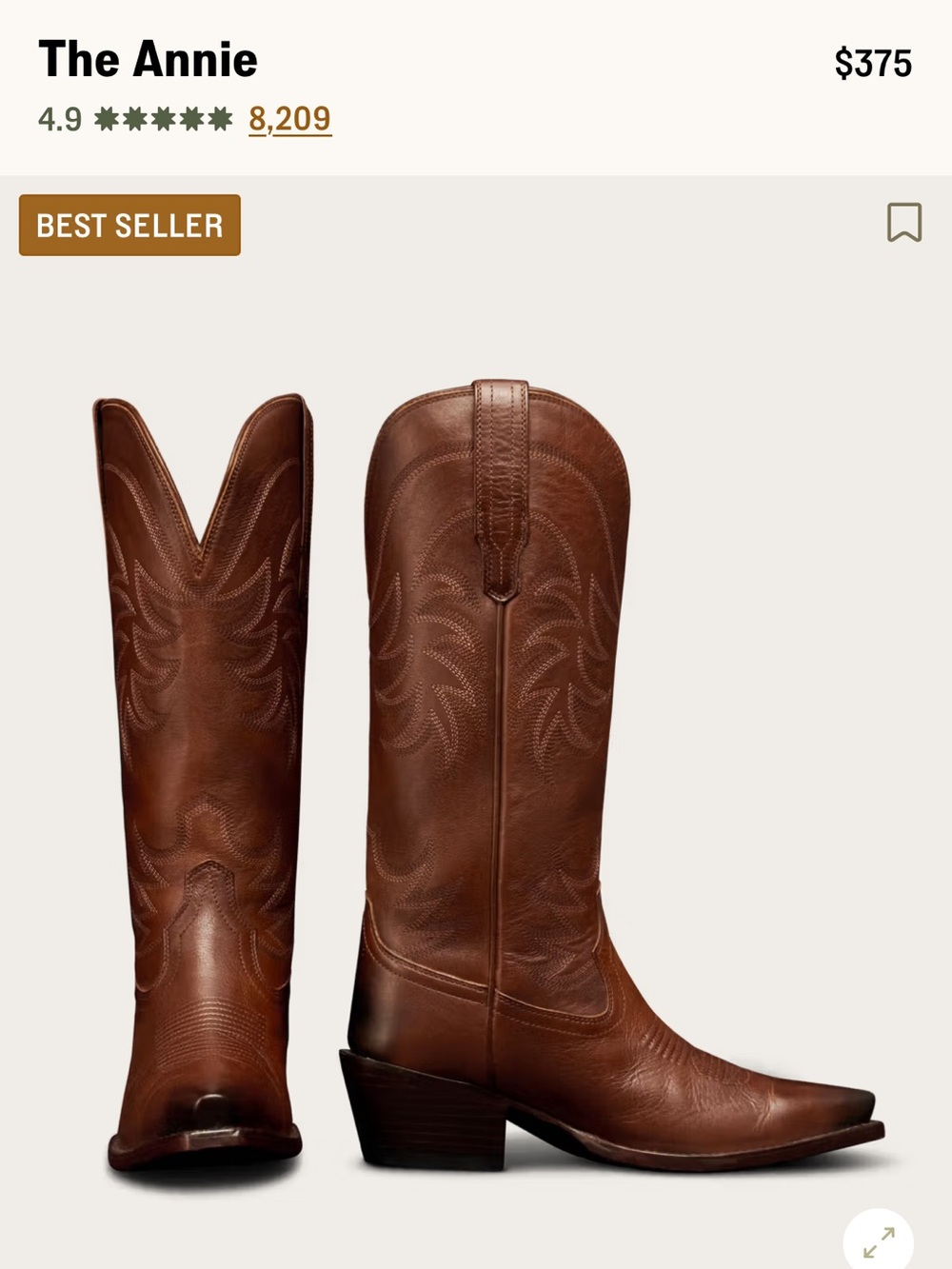 Tecovas The Annie Western Boots - Brown